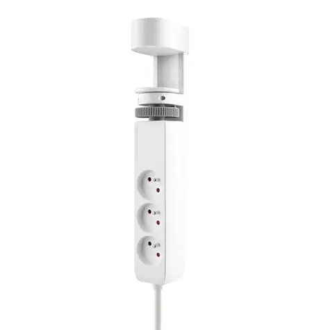 Solight 3z + tragbare USB-A+C-Tischsteckdosen + USB-Schnellladegerät 20 W PD 2 m weiß