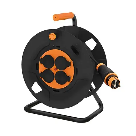 Solight 4z Verlängerungskabel auf Trommel 25m / Neopren / 3x 2,5mm2 / IP44