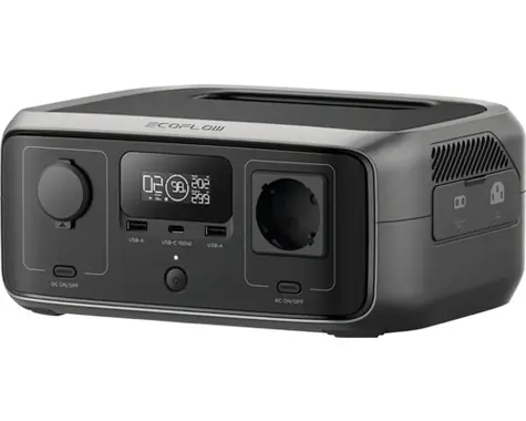 EcoFLow RIVER 3 / Ladestation / 245 Wh / 300 W / LCD-Display