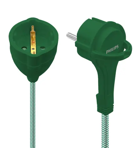 Philips CHP1110GA/60 Verlängerungskabel grün / Länge 2m / max. Last 3680W