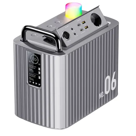 VOLTME Hako 600W Serie HK-600 silber / Tragbare Ladestation / 600W / 2x USB-A / 2x USB-C / 230 V