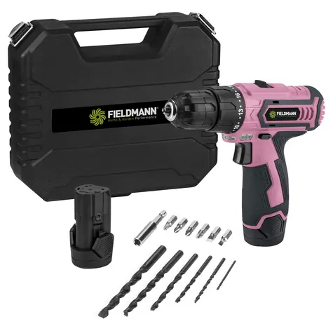 Fieldmann FDV 10253-A / Akku-Bohrschrauber / 12 V / 1300 mAh / 1350 U/min. / 25 Nm / 10 mm