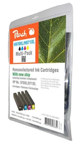 Peach alternative Patrone HP 970XL und 971XL / HP Officejet Pro X451dn / Combi Pack