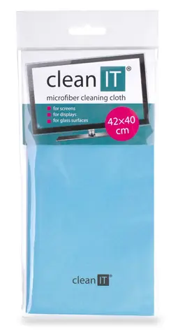 Clean IT Mikrofaser-Reinigungstuch (40x42cm) blau