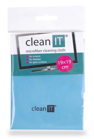 Clean IT Mikrofaser-Reinigungstuch (19x19cm) blau
