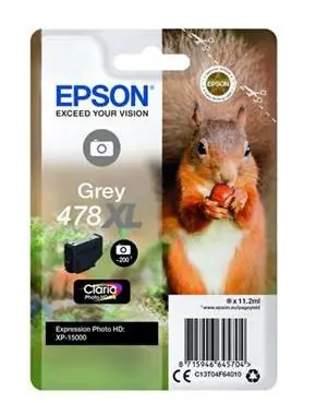 Epson Originalpatrone 478XL Claria Photo HD grau / für Expression Photo XP 8500 und HD XP 15000 / 10,2 ml  