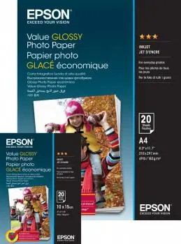 Epson Value Glossy Photo Paper 10x15 / Glänzend / 183 g:m2 / 100 Blatt
