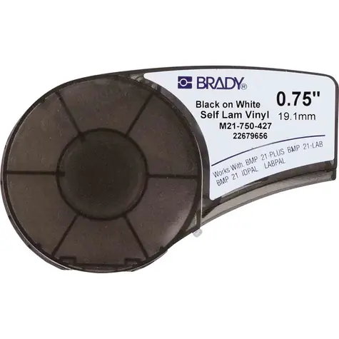 BRADY Markierungsband der BMP21-Serie / schwarz-weiß / 4,26 m x 19 mm / für BMP21, LABPAL und IDPAL