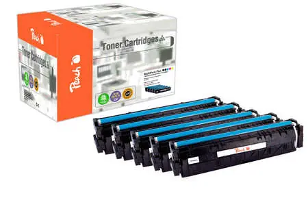 Peach 203A Remanufactured kompatibles MultiPack PLUS / für LaserJet Pro M281fdw / 2x1400 & 3x1300 Seiten
