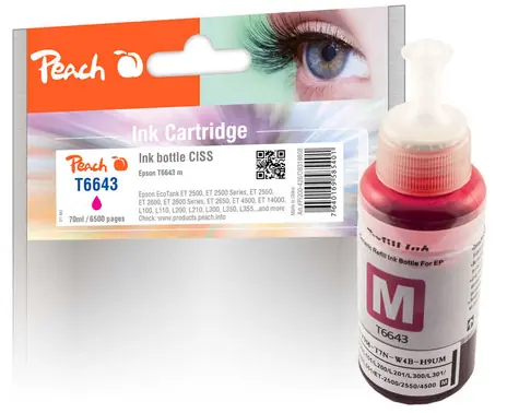 Peach T6643 alternative Tinte lila / für Epson L1455 & L605 & L655 & EcoTank ET-4550 & L1455 / 70 ml 