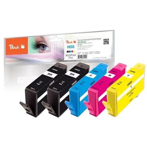Peach Alternativkartusche 655 MultiPack PLUS / DeskJet 3525 & 5525 / 2x19ml & 3x12ml