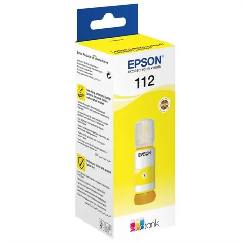 Epson Originaltinte Nr. 112 gelb / für EcoTank L6490 & L6460 / 6.000 Seiten