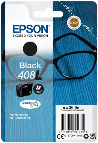 Epson DURABrite Ultra 408L (36,9 ml) schwarz / für WF-C4810DTWF