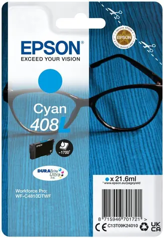 Epson DURABrite Ultra 408L XL blau / für WF-C4810DTWF / 21,6 ml