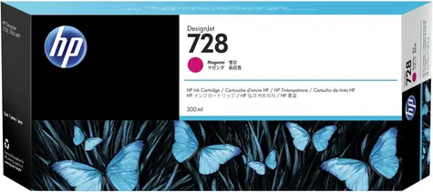 HP F9K16A Originalpatrone 728 (300 ml) Magenta / DesignJet T730&T830 / 300 ml