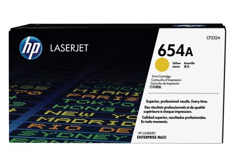 HP 654A Original Toner gelb / für HP Color LaserJet Enterprise M651dn & M651n / 15.000 Seiten