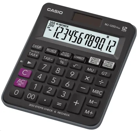Casio MJ 120 D PLUS schwarz / Tischrechner / zwölf Ziffern