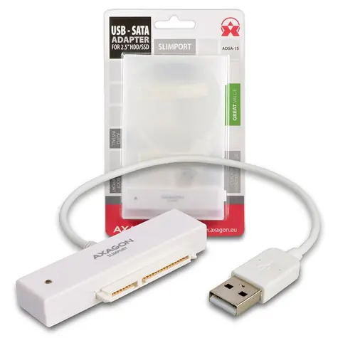 Axagon ADSA-1S, USB2.0 - SATA HDD/SSD-Adapter inkl. 2,5-Zoll-Gehäuse