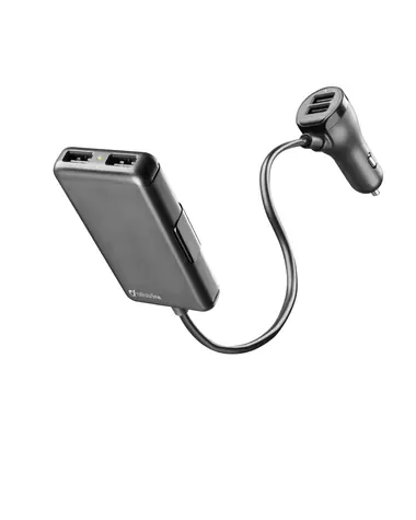 CellularLine Autoladegerät mit 4 x USB / 7,2 A / schwarz