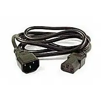 PremiumCord Netzteil-Verlängerungskabel 240 V, Länge 1 m IEC C13/C14