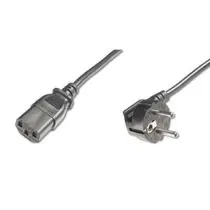 PremiumCord Netzkabel 240V, Länge 1m CEE7 rechteckig/IEC C13