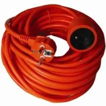 PremiumCord Verlängerungskabel 230V, 30m, orange, Stecker-Buchse