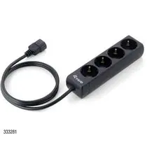 Equip die Steckdosenleiste mit IEC-Stecker und 4X Schuko-Buchse für USV aus