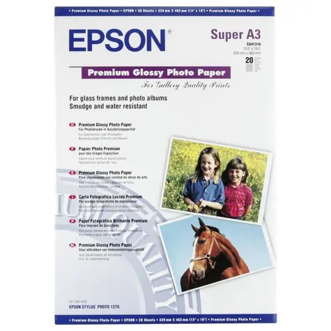 Epson Papier A3+ Premium Glossy Photo (20 Blatt)