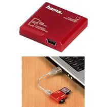 HAMA SDHC-Kartenleser, USB, rot