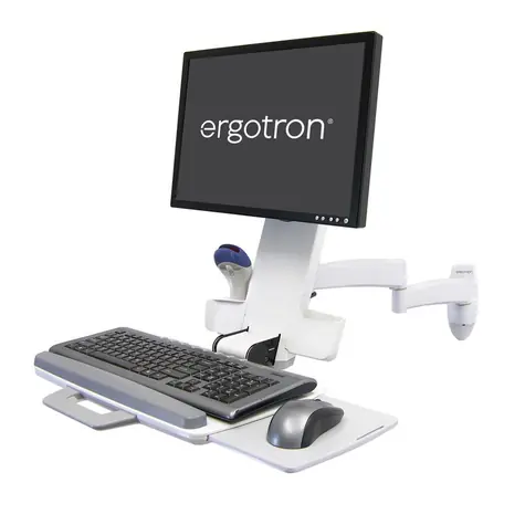 Ergotron 200 Series Combo Arm weiß / Wandhalterung für LCD, Tastatur und Maus