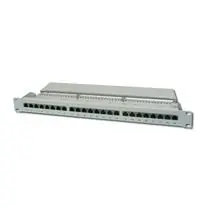 Digitus Patch Panel, CAT5E, geschirmt, 24x 8P8C LSA, 1HE, grau