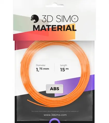 3DSimo Filament ABS II - Orange & Schwarz & Weiß 15m