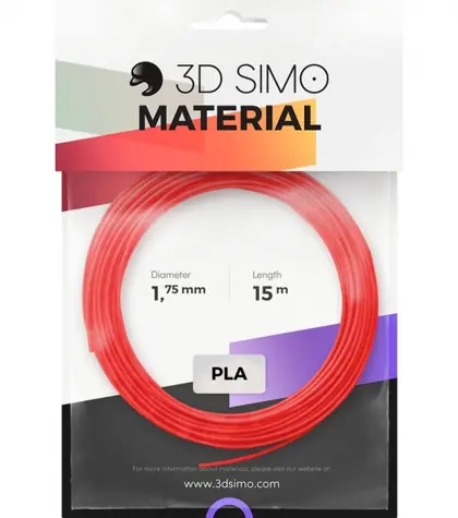 3DSimo Filament PLA II - rot & lila & grün 15m