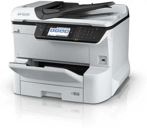 Epson WorkForce Pro WF-C8610DWF weiß / Tintenstrahldrucker A3 / Farbe / 4.800x1.200dpi / USB 3.0 / LAN / WLAN / NFC