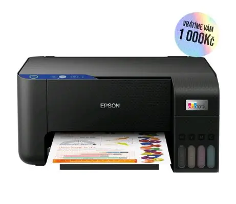 Epson EcoTank L3211 schwarz / Tinten-Multifunktion / A4 / 33 Seiten pro Minute / 5760 x 1440 dpi / Drucken & Scannen. & Kopieren