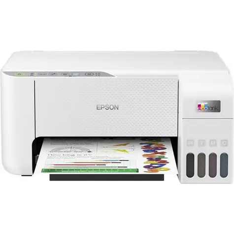 Epson L3256 weiß / Farbtintenstrahldrucker / A4 / 33 Seiten pro Minute / 5760 x 1440 dpi / Drucken & Scannen & Kopieren. / USB / WLAN