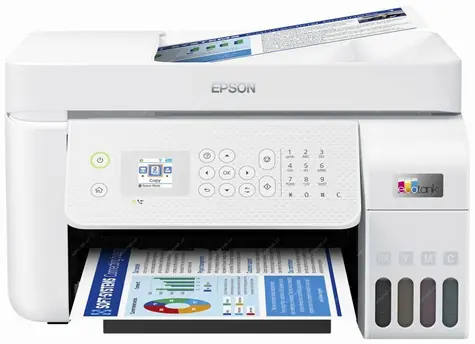 Epson EcoTank L5296 weiß / Tinte. Multifunktionsgerät / A4 / 33 Seiten pro Minute / 5760 x 1440 dpi / Drucken und Scannen. & treten & Fax / USB & WLAN & LAN