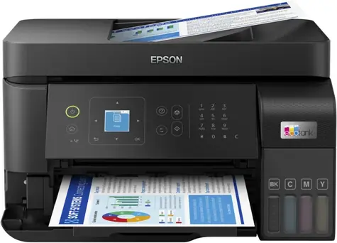 Epson EcoTank L5590 schwarz / Tinten-Multifunktion / A4 / 20 Seiten pro Minute / 4800 x 1200 dpi / Drucken & Scannen & Kopieren. Fax/USB und WLAN 