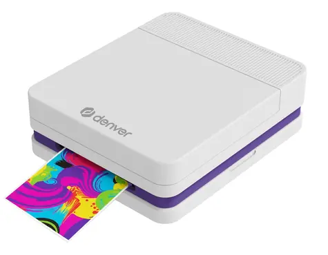 Denver MCP-6010 weißer mobiler Farbtintenstrahldrucker mit Bluetooth