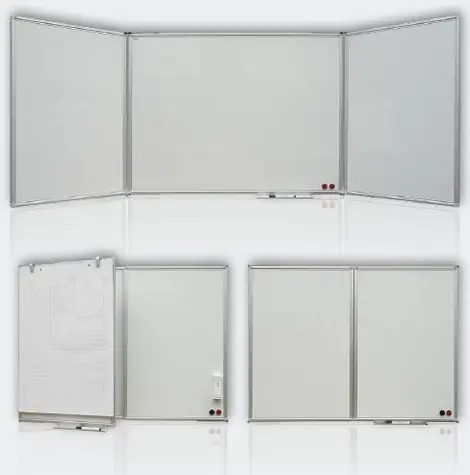 2x3 Triptychon lackiertes Magnet-Klappbrett 120x90-240cm / dreiteilig 