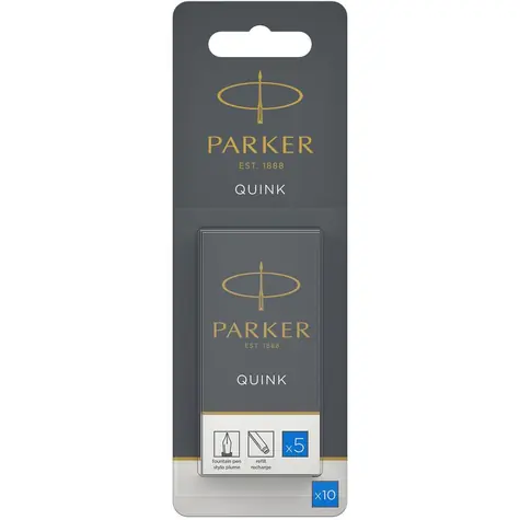 PARKER Quink Tintenpatronen blau 10 Stück / für PARKER Füllfederhalter