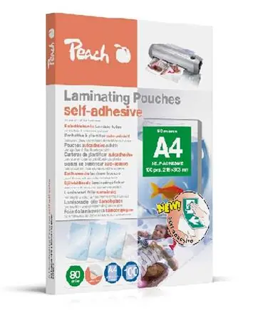 Peach Laminierfolie A4 (303x216mm) 80mic Selbstklebend 100Stk
