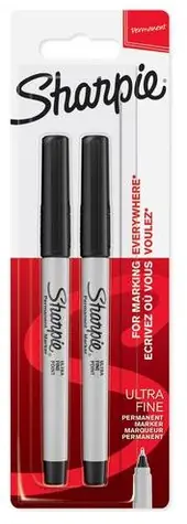 Sharpie Marker permanent schwarz 2 Stück / spitze Spitze / sehr dünn