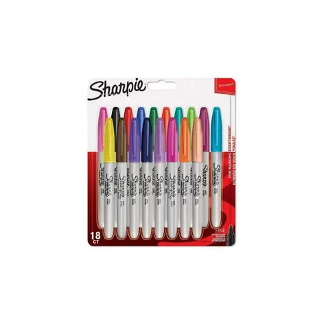 Permanentmarker Sharpie mit feiner Rundspitze F 18 Farben