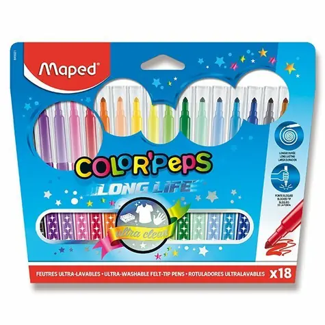 Maped Marker Color'Peps Long Life 18 Stk