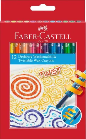 Faber-Castell Wax Twist 12 Farben