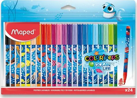Maped Marker Color'Peps Ocean Life dekoriert 24 Stk
