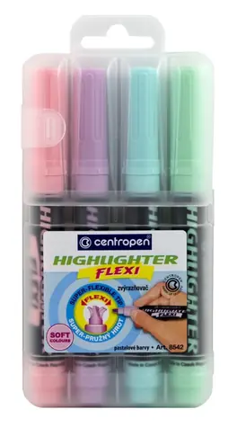 Centropen Textmarker Flexi Pastel 4 Stk