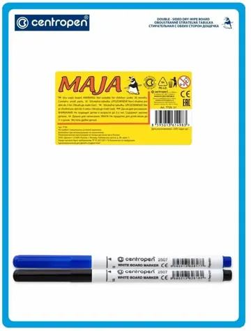 Centropen Löschtafel A5 (doppelseitig) + 2 Marker
