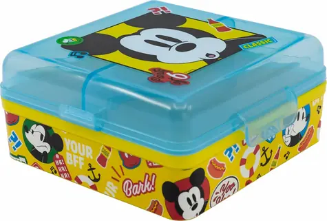STOR Quadratische Multibox für Mickey-Mouse-Snacks